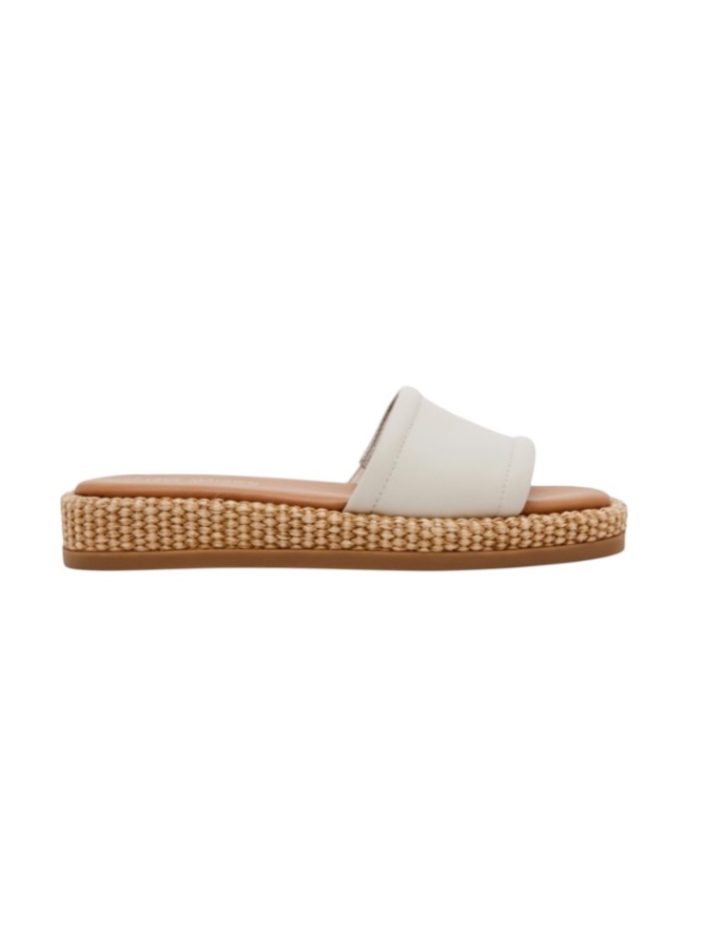 Steve Madden Boardwalk Women's Flat Shoes Bone Leather 9.5 - Textile - NWB - Picture 2 of 4
